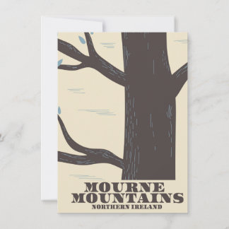 Invitación afiche de viajes de las montañas de los alrededore