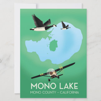 Invitación Afiche sobre viajes en Mono Lake, Mono County (Cal