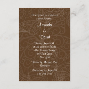 Invitación afiligranada de la cena del ensayo de