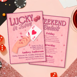 Invitación Afortunada en el amor  Despedida de soltera 