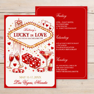 Invitación Afortunada en el amor Fiesta de Casino para Desped