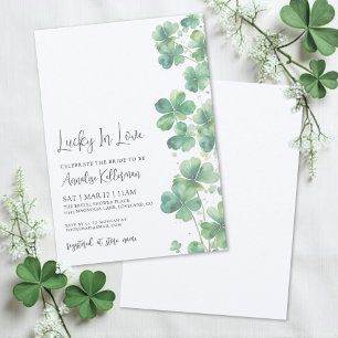 Invitación Afortunada en el Amor Fiesta de Despedida de Solte