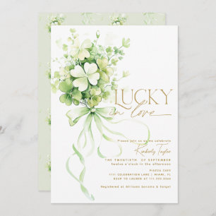 Invitación Afortunada en el amor Shamrock St. Patrick's Brida