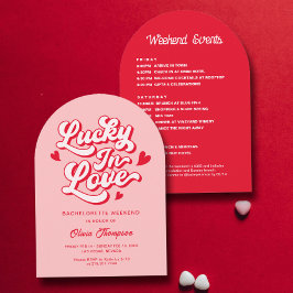 Invitación Afortunada en la fiesta de la soltera enamorada