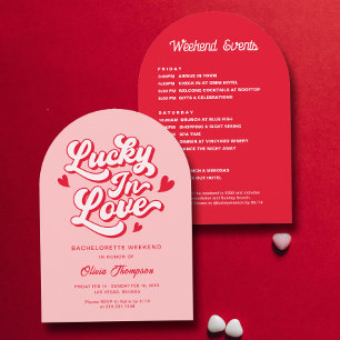 Invitación Afortunada en la fiesta de la soltera enamorada