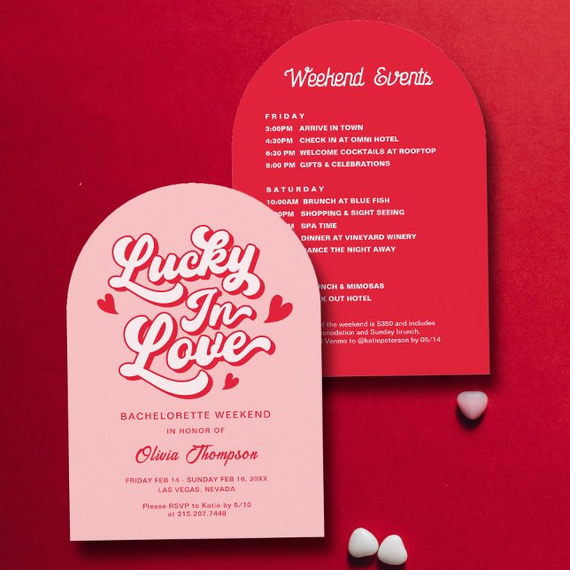 Invitación Afortunada en la fiesta de la soltera enamorada (Subido por el creador)