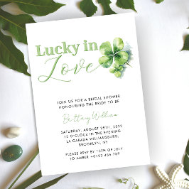 Invitación Afortunada en Love St Patrick's Bridal Shower