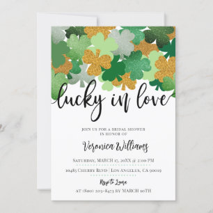 Invitación Afortunada en Love St. Patrick's Day Bridal Shower