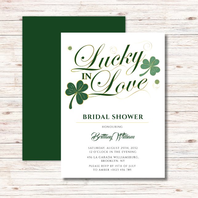 Invitación Afortunada en Love St Patrick's Modern Bridal Show (Subido por el creador)