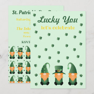 Invitación Afortunadamente, celebremos a Gnomes
