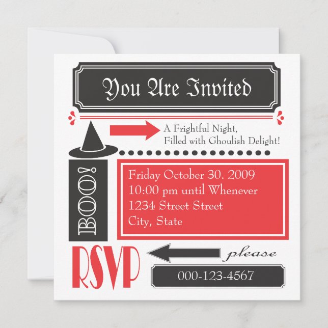 Invitación Afortunadamente Delicioso (Anverso)