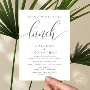 Invitación Afortunadamente Desde El Almuerzo, Post Boda