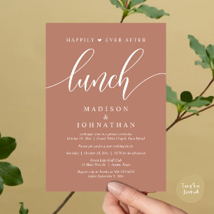 Invitación Afortunadamente Desde El Almuerzo, Post Boda