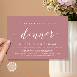 Invitación Afortunadamente después, Boda Elopement Dinner