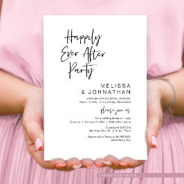 Invitación Afortunadamente Después, Boda Elopement Fiesta