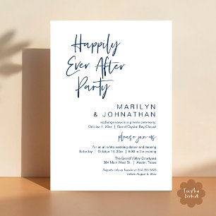 Invitación Afortunadamente Después, Boda Elopement Fiesta