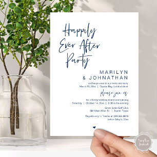 Invitación Afortunadamente Después, Boda Elopement Fiesta