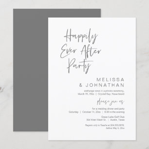 Invitación Afortunadamente Después, Boda Elopement Fiesta Inv
