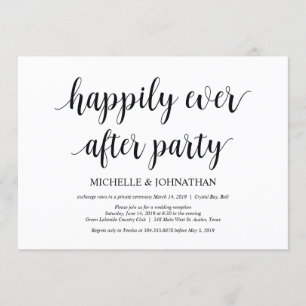 Invitación Afortunadamente después, Boda Elopement invita