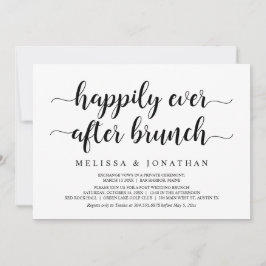 Invitación Afortunadamente Después De Brunch, Boda Elopement