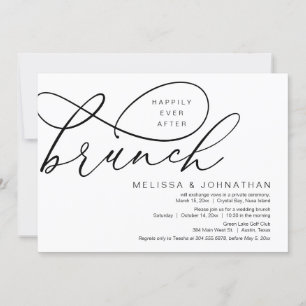 Invitación Afortunadamente Después De Brunch, Boda Elopement