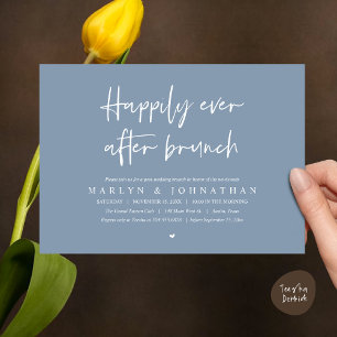 Invitación Afortunadamente Después De Brunch, Boda Elopement