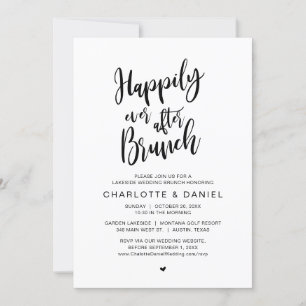 Invitación Afortunadamente Después De Brunch, Boda Elopement