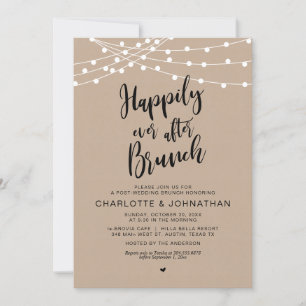 Invitación Afortunadamente Después De Brunch, Boda Post Elope