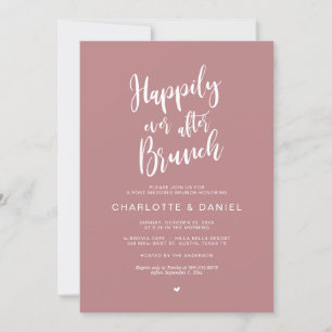 Invitación Afortunadamente Después De Brunch, Boda Post Elope