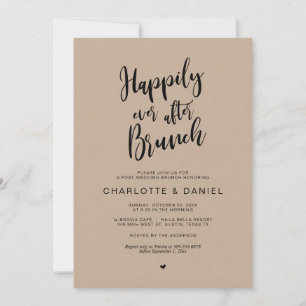 Invitación Afortunadamente Después De Brunch, Boda Post Elope