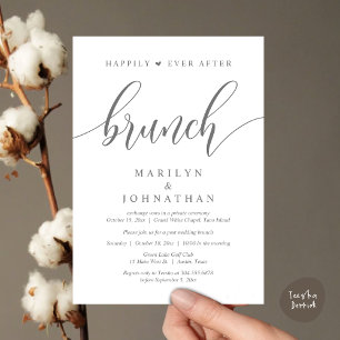 Invitación Afortunadamente Después De Brunch, Post Boda