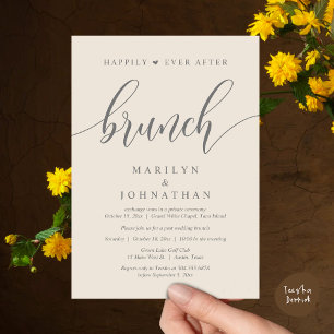 Invitación Afortunadamente Después De Brunch, Post Boda