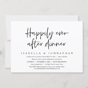 Invitación Afortunadamente Después De Cenar, Boda Elopement