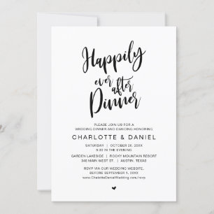 Invitación Afortunadamente Después De Cenar, Boda Elopement