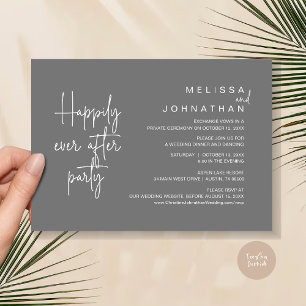 Invitación Afortunadamente Después De Cenar, Boda Elopement