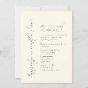 Invitación Afortunadamente Después De Cenar, Boda Fiesta De E