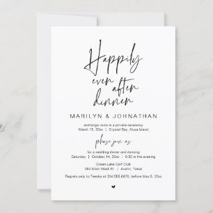 Invitación Afortunadamente Después De Cenar, Boda Fiesta De E