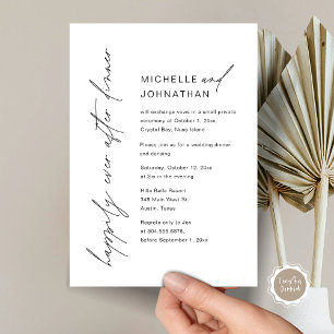 Invitación Afortunadamente Después De Cenar, Boda Fiesta De E