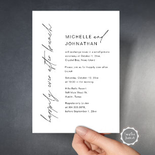 Invitación Afortunadamente Después De Cenar, Boda Fiesta De E