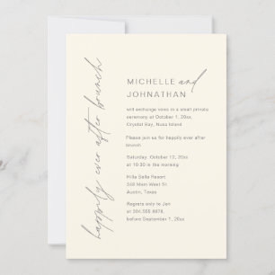 Invitación Afortunadamente Después De Cenar, Boda Fiesta De E