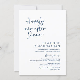 Invitación Afortunadamente Después De Cenar, Descanso, Azul D