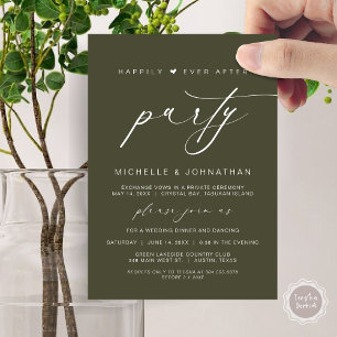 Invitación Afortunadamente Después De Cenar Fiesta, Boda Elop