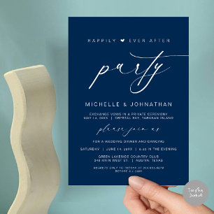Invitación Afortunadamente Después De Cenar Fiesta, Boda Elop