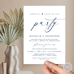 Invitación Afortunadamente Después De Cenar Fiesta, Boda Elop