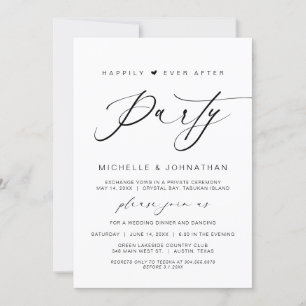 Invitación Afortunadamente Después De Cenar Fiesta, Boda Elop