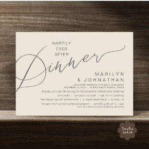 Invitación Afortunadamente después de cenar, fiesta de boda m