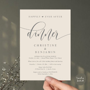 Invitación Afortunadamente después de cenar, fiesta de bodas 