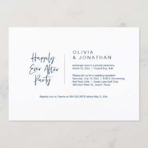 Invitación Afortunadamente Después De Fiesta, Azul De La Mari
