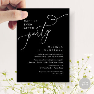 Invitación Afortunadamente después de Fiesta, cena Boda, en n
