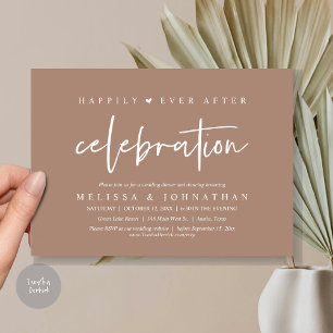 Invitación Afortunadamente, después de la celebración, Boda d
